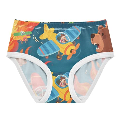 Cotton Briefs 1-piecing Hip Design Panties Toddler Cotton Underwear for Kids in Sizes 2T,3T, 4T, 5T, 6Y and 8Y