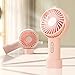 iBazal Ręczne elektryczne wentylatory USB mini przenośny wentylator zewnętrzny osobisty chłodzenie powietrzem wentylatory biurkowe z 2400 mAh uchwyt biurkowy regulowany kierunek - różowy