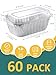 NEEBAKE 60 Pack 6x3.5x2 Disposable Aluminum Loaf Pans with Lids Small-Aluminum-Foil-Pans-Tin-Foil-Baking-Pans-Tin-Trays-Food-Containers-for-Baking-Cakes-Bread-Meat-Loaves