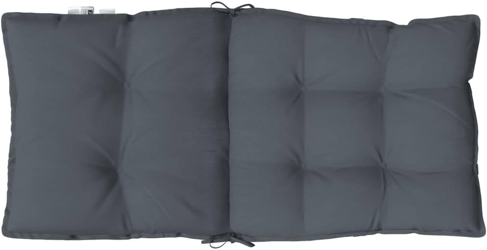 vidaXL Lowback Chair Cushions 2 Pcs - Anthracite Oxford Fabric Water- Seat Pads - Indoor/Outdoor Garden Patio Furniture - 39.4"x19.7"x2.8"