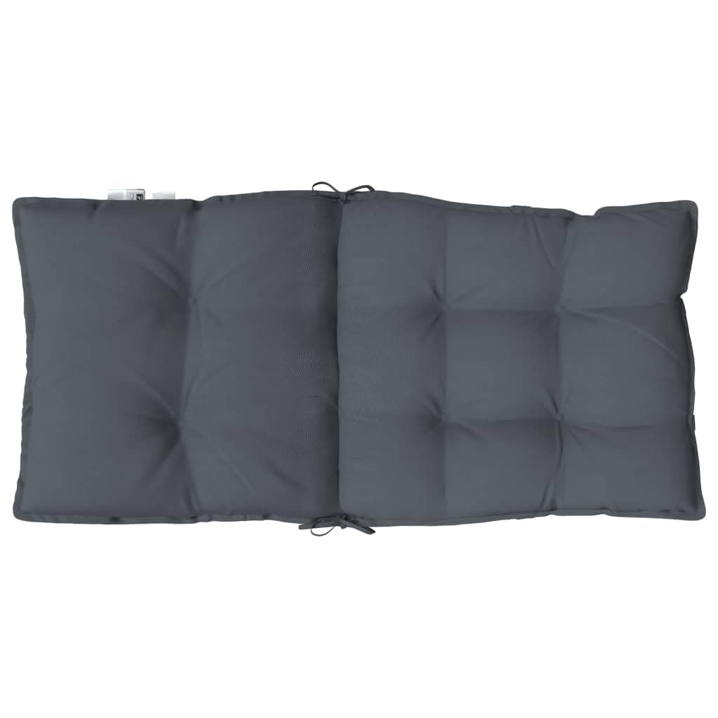 vidaXL Cojines de Silla Respaldo bajo 4 uds Tela Oxford Gris Antracita