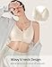 Gailife Jelly Front Closure Bras for Women Wireless No Underwire Comfort Convenient Seamless Supportive Mastectomy Bralettes, White, L