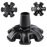 【Hexagonal Single Leg Design】La forme hexagonale de l'embout de canne marche s'adapte fermement au bas de la canne, empêchant le glissement et améliorant la stabilité