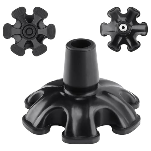NIYATA - 1PCS Embouts de Canne avec 6 Griffes Marche,Embout de Remplacement Antiderapant,Embout Canne de Marche,Texture Antidérapante,pour Cannes de 19mm - -16%