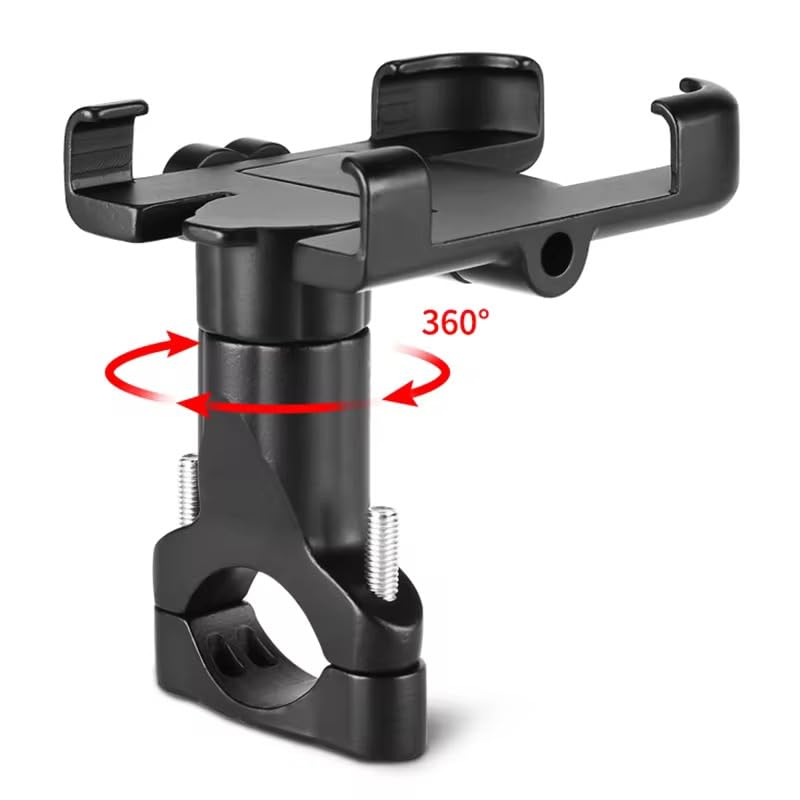 Image of Universal Bike Handlebar Phone Mount - Secure Motorcycle Mobile Holder 360 Rotating Bike Mobile Holder C1 Bike Mobile Stand Secure & Convenient Phone to Any Angle