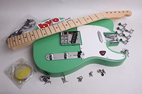 BYOGuitar Finished Tele Electric Guitar Kit - Seafoam Green (SKU: BYO-T-GR)