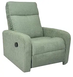 The Couch Cell Manual Recliner in Green Fabric