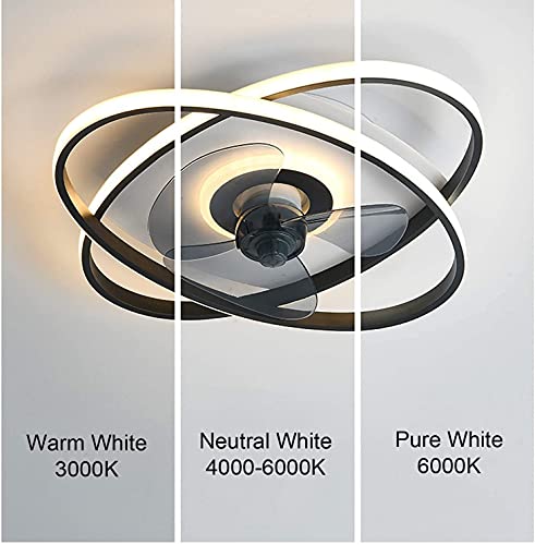 Ventilateur de plafond LED dimmable avec télécommande pour salon moderne - 2