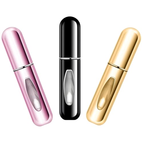 Image of Munshi & Saint Mini Perfume Refill Bottle, Easy To Refill & Carry Pocket Size Aluminium Glass Empty Bottle - 5Ml (Pack Of 1), Multicolour
