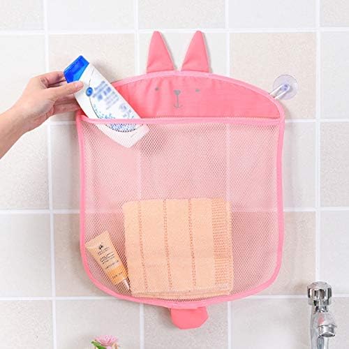 Bath Toy Storage Net Organizer,Guador 3 Pcs Bath Toy Hanging Organizer Set Mold Proofing Toy Net with 6 Pcs Strong Suction Cups Hooks Adhesive Hooks