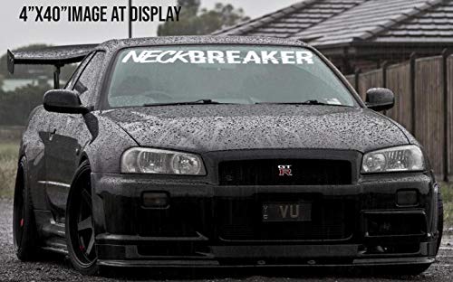Gy Vinyl Arts,Neck Breaker,Windshield,Decal,Car,Sticker,Banner,Graphics,Low Stance,JDM (4 x40 )