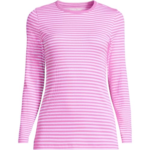 Image of Lands' End Women's Cotton Rib Knit T-Shirt