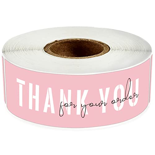 Monring 1X3 Inch Thank You For Your Order Stickers, Pink Thank You Stickers Small Business, Packaging For Small Business, Order, Decoration, Gifts, 1 Roll With 120 Labels #TOP25