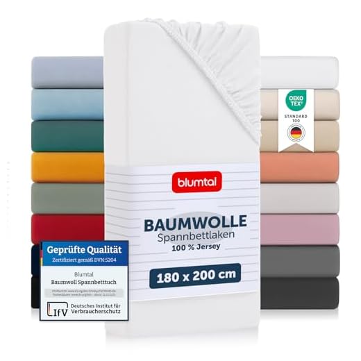 Amazon Basics Spannbetttuch, Mikrofaser, strahlend weiß, 180 x 200 x 30 cm 5 Blumtal Basics Baumwolle Spannbettlaken 180x200cm - 100% Baumwolle Bettlaken, Oekotex Zertifiziert, bis 25cm Matratzenhöhe, Weiß