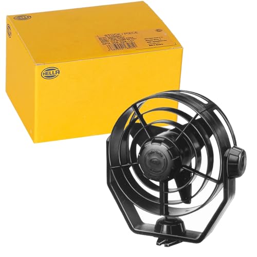 HELLA 8EV 003 361-001 Ventilador - Turbo - 12V - 6.5W - negro - Cable: 1400mm