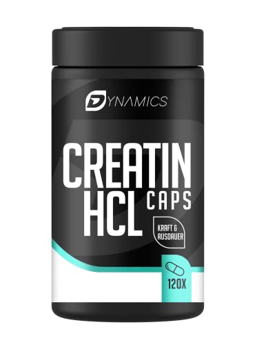 Kreatin Kapseln hochdosiert HCL 3000-120 Muskelaufbaukapseln Kraftsteigerung Muskelmasse aufbauen Creatin von Dynamics Nutrition +NEUES DESIGN+ VEGAN