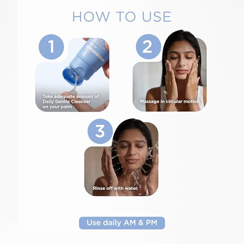 Image of SKINQ Niacinamide Face Wash | Gentle Daily Cleanser with Evening Primrose Oil & Glycerin | pH Balanced 5.2-5.5 | Dirt & Oil Removal in 1 Wash | No SLS, No Parabens | For Normal, Dry & Sensitive Skin | 50ml