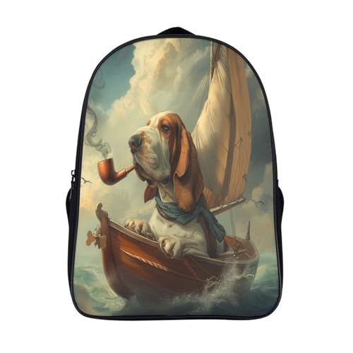 Sac à dos collège Basset Hound ergonomique pour transporter vos livres