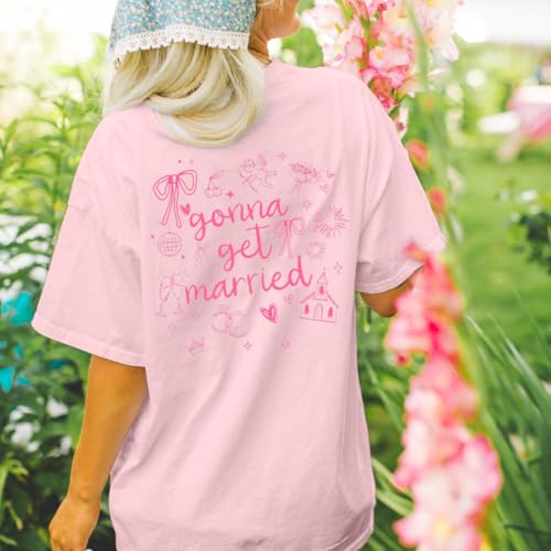 Going to The Chapel Shirt Bride to Be Tshirt Bride Engaged Tee Bachelorette Wedding Party Casual Short Sleeve Tops2