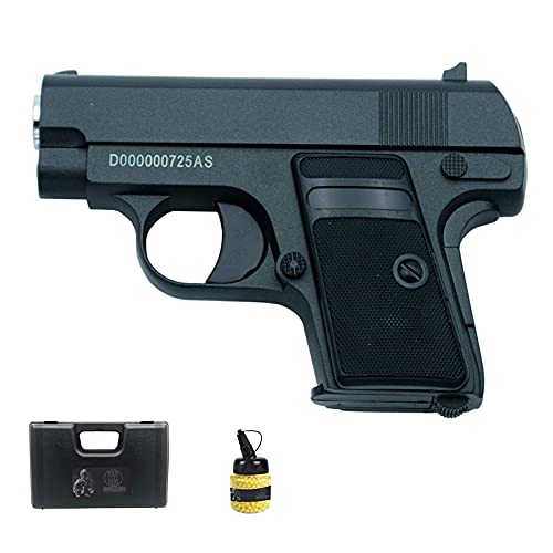 Pistola Galaxy G9 Metal (Muelle) | Mini Pistola de Airsoft (Bolas de plástico 6mm) + maletín de PVC + biberón de munición