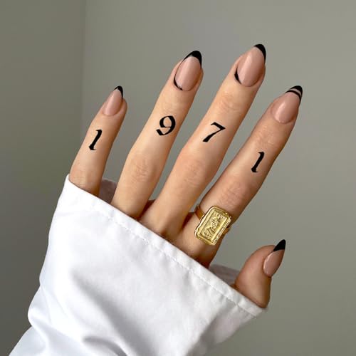 10 Sheets Temporary Tattoos Letters, Small Fake Tattoo Lettes, Numbers and Alphabet Temporary Tattoos Stickers for Men Women Face Neck Wrist Arm Decorations - Thumbnail 4
