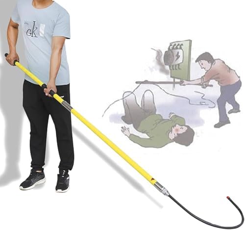 Electric Shock Rescue Hook - Portable Emergency Pole with Electric Baton Safety Kit for Quick Rescues, 1.5m Length