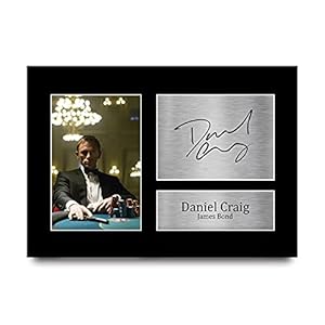 HWC Trading Daniel Craig Autograph Signed A4 Printed James Bond 007 Print Picture Beeldscherm