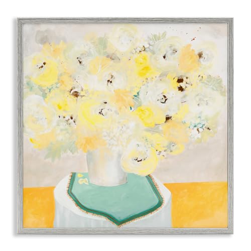 Modern Floral Bouquet Collage, 24 x 24 Inch Framed Giclée Print