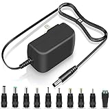 PERFEIDY 8V 2A 1A Charger AC Adapter 16W Max Switching Power Supply DC 8 Volt 2000mA 1500mA 1000mA 800mA 500mA Adaptor Regulated Transformer Plug Cord with 10 Interchangeable Jacks UL Listed