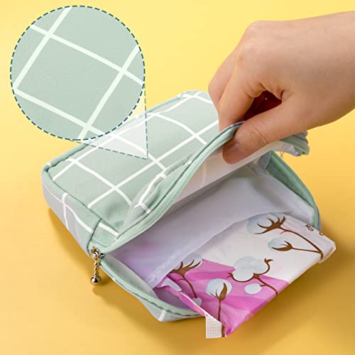 Pagow 3Pcs Sanitary Napkin Storage Bag, Portable Reusable Menstrual Pad Zipper Bags, Tampon Storage Pouch For Women Teen Girls (L W H: 5 X 1.5 X 5 Inch ) #TOP3
