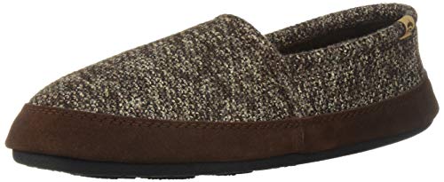 Acorn - Pantuflas Mocasines Hombre, Marrón (Marrón Tweed), L Standard US Width US