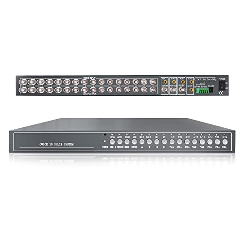 Multiplexeur 16 canaux avec zoom numérique et détection de mouvement pour caméras de sécurité