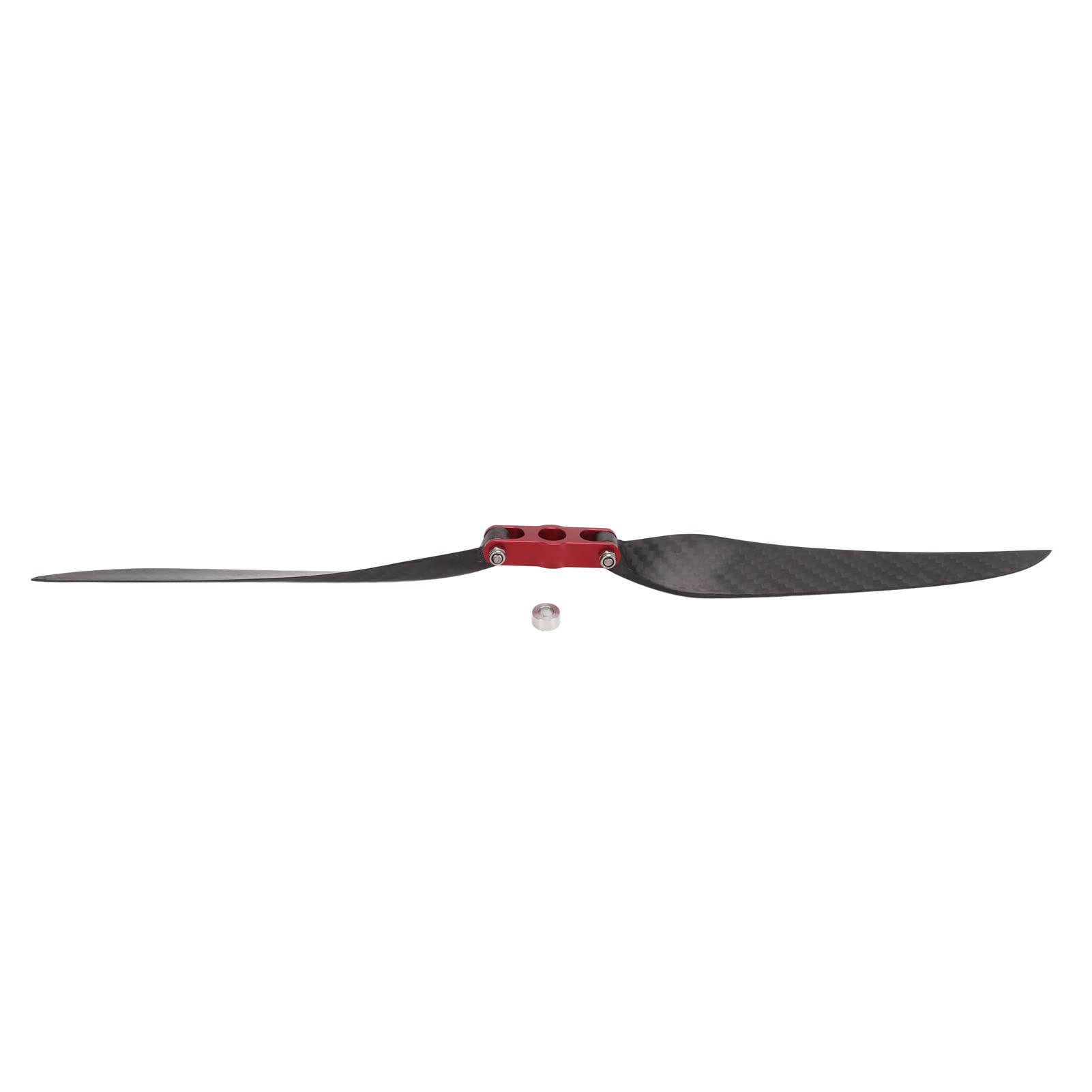 plplaaoo Hélices de avión RC Cuchillas Plegables de Fibra de Carbono Diseño aerodinámico de Alta eficiencia para Modelos de ala Fija Ajuste Universal 365 mm de Longitud Anillo Adaptador de
