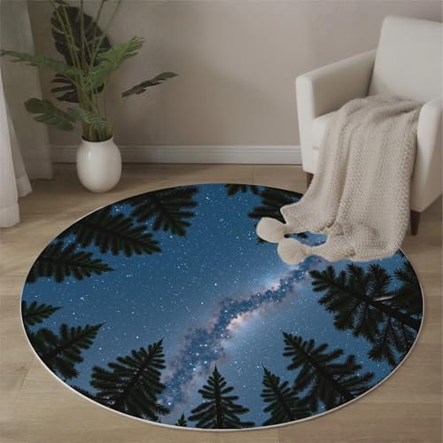 Tapis rond antidérapant et absorbant lavable en machine de 100cm