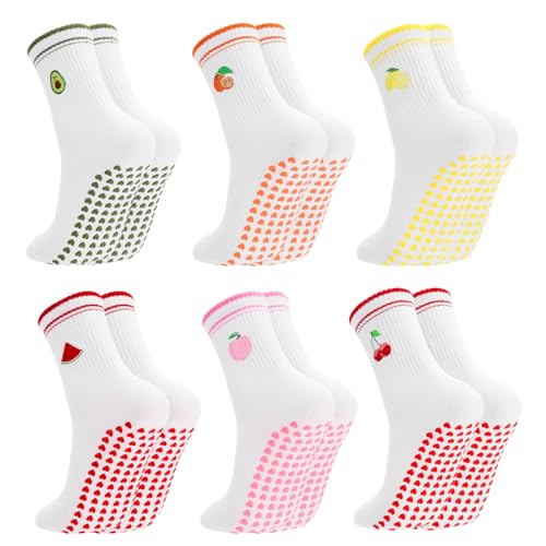 Image of Pilates Grip Yoga Socks for Women Cute Non Slip Socks | Cute Non Slip Socks, Athletic Grippy Sock, Barre Ballet Fitness Workout