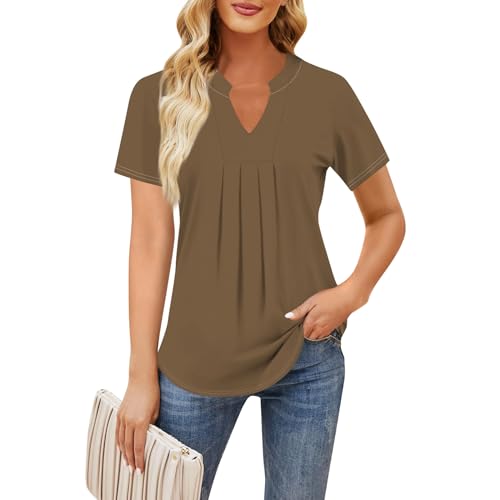 Top Mujer Negro Camiseta Mujer Deporte Manga Corta Camiseta Blanca Mujer Talla S Blusas Mujer Camisetas Mujer Tops Mujer Verano Camiseta Negra Mujer Talla Grande Blusas De Marrón M