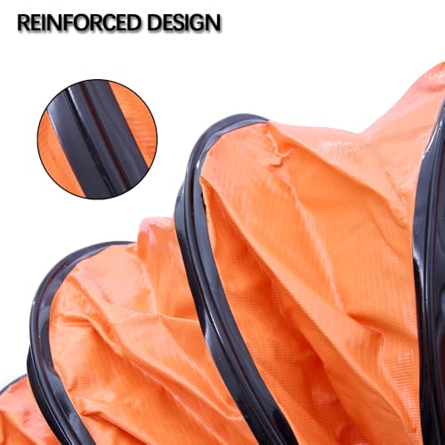 16FT Ducting Hose PVC Flexible Duct Hosing with Adjustable Rope for 18inch Utility Blower Ventilation Fan Exhaust Fan (18inx16ft)