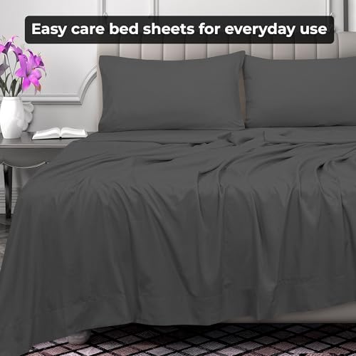 image for Royale Linens 2 Pack Bulk Flat Sheet Set - Top Sheets - Soft 1800 Micr