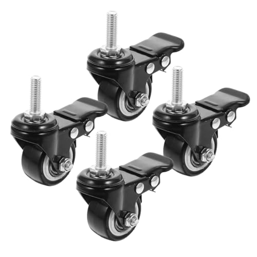 Roulettes pour meubles et chariots d'atelier kit de roues pivotantes robustes