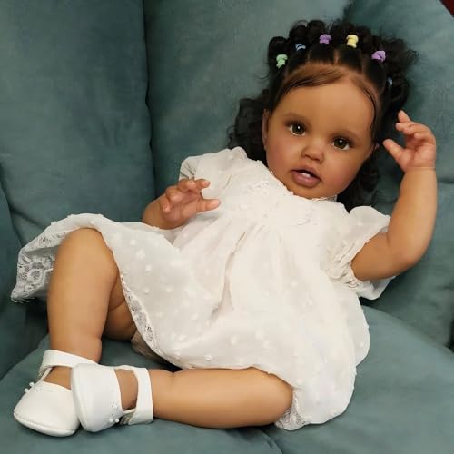 Muñeca Reborn Baby Dolls Silicona Realista 24 pulg miniatura 1