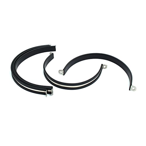 Aexit 125mm Dia fastener EPDM Rubber Lined U Shaped Wire Fuel Hose Pipe Clips Clamps 5pcs Model:15as83qo305