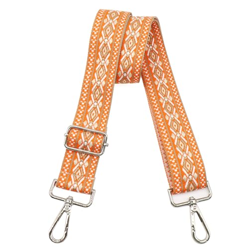 Image of LEMEDE Purse Strap Adjustable Replacement Crossbody Bag Straps Retro Jacquard Embroidery Shoulder Straps for Shoulder Bag