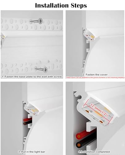 Profilé mural LED architectural en aluminium anodisé avec diffuseur haut de gamme - 7