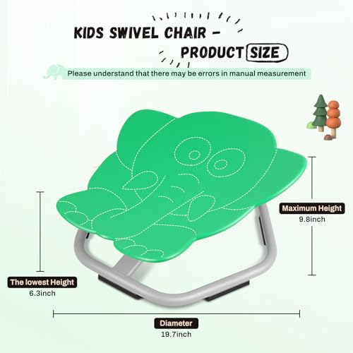 Elephant Kids Swivel Chair, Seat and Spinning Chair, Body Coordination Training Chair, Green Non Slip Sensory Toys 360° Spinning Chair for Autistic Kids Aged 3+, Improving Toddler's Physical Fitness