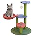 Macallen Árbol Rascador para Gatos, Juguete para Interiores para Gato con Cama para Gatos, Rascador Gato con una Altura de 70cm, Árbol de Gato Estable, Superficie de Cachemira Suave - Multicolor