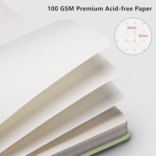 Image of RETTACY Dotted Journal Notebook, 192 Pages, A5 Medium Size (5.7'' x 8.3'')