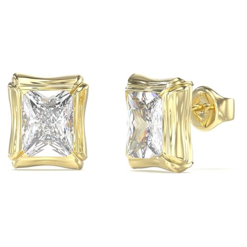 Boucles d'oreilles Guess Bamboo pendantes dorées pour femme