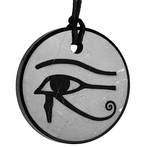 Big Size Shungite necklace Eye of Horus...