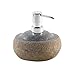 wohnfreuden Flussstein Seifenspender 120 ml grau - Unikat Waschbecken Zubehör Bad WC Garten Naturstein