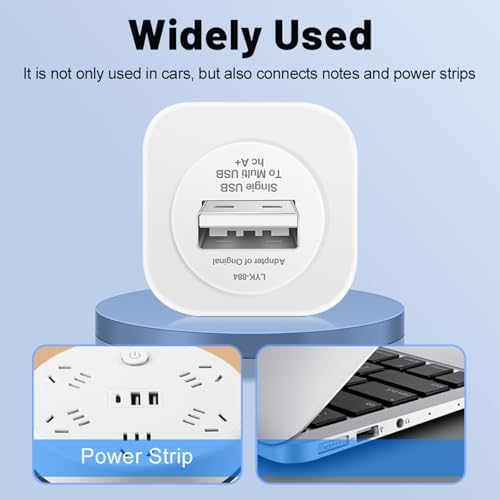 3 Port USB Type C Charging Expander USB Slot Adapter Extender Auto Electronics Accessories Adapter Power Supply — view 3